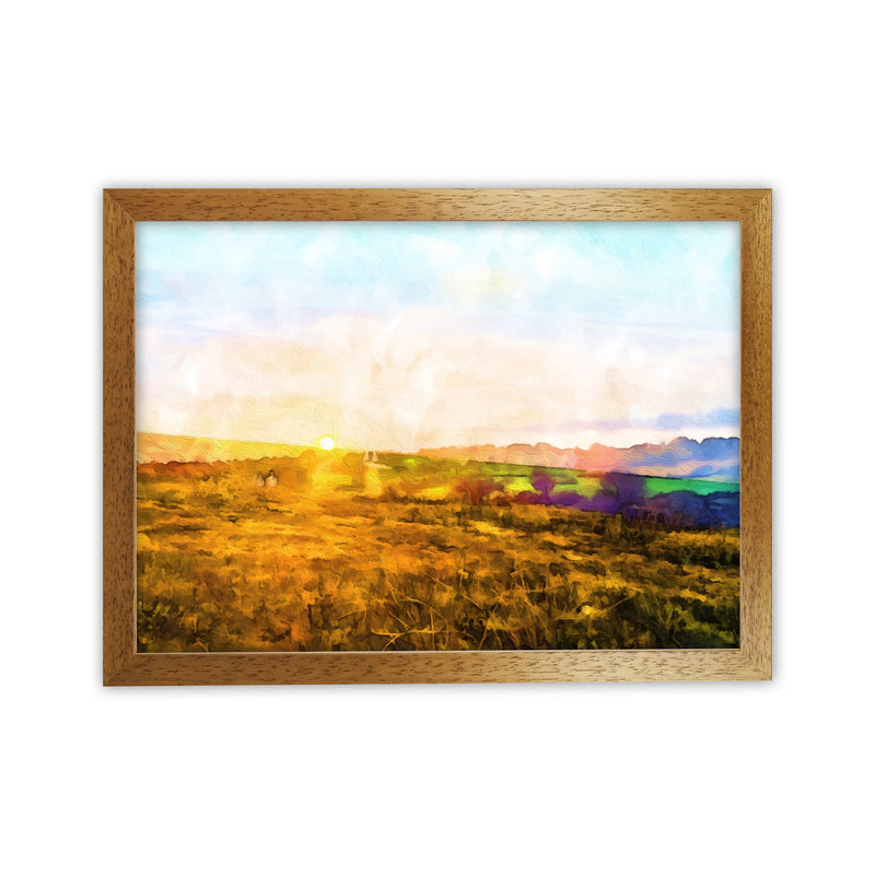 Dartmoor Sunset Art Print by Proper Job Studio Oak Grain