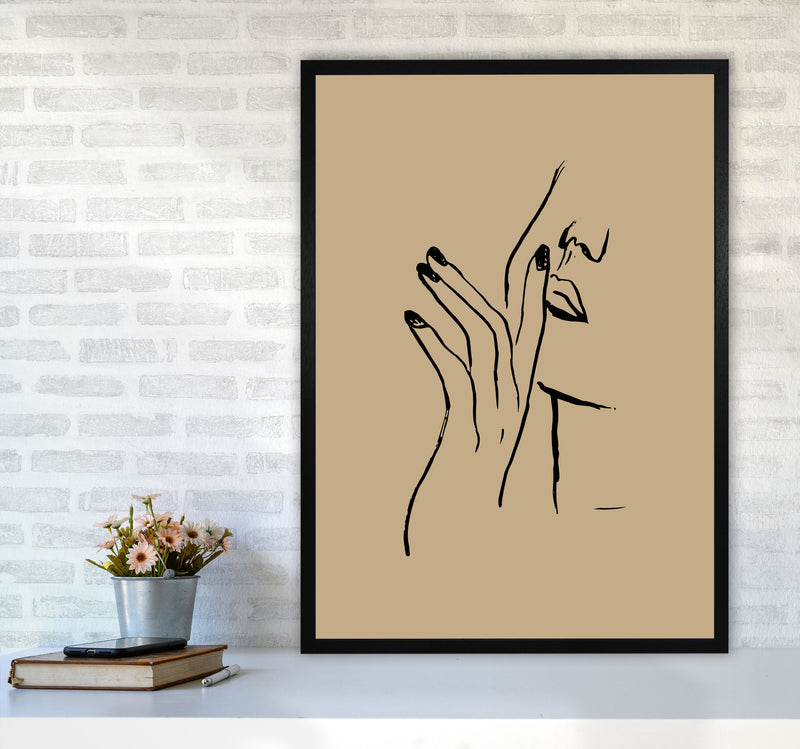 Face Hands Sketch2 By Planeta444 A1 White Frame