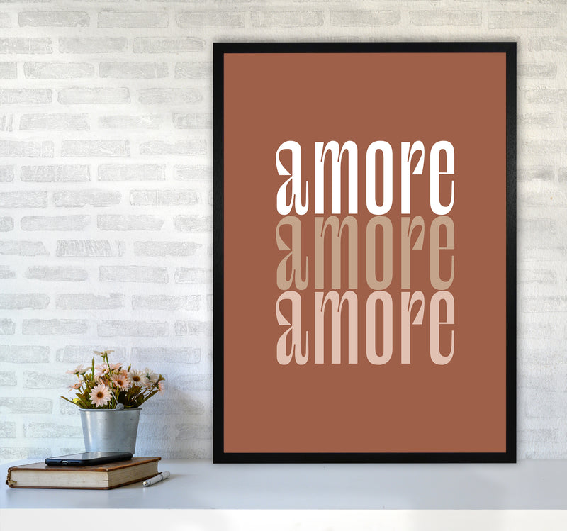 Amore Amore Amore Terracotta By Planeta444 A1 White Frame