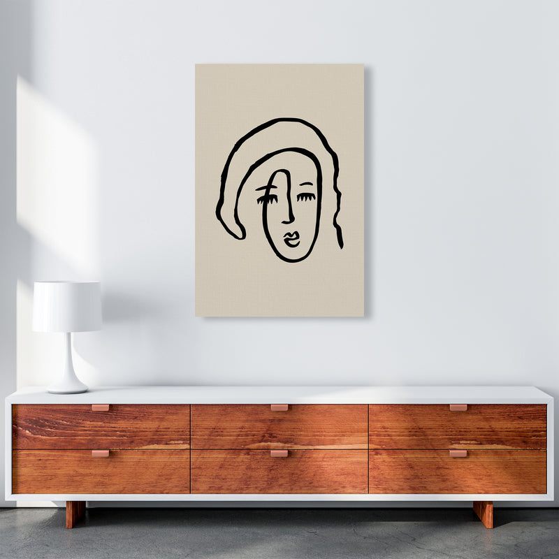 Line Face Girl By Planeta444 A1 Canvas