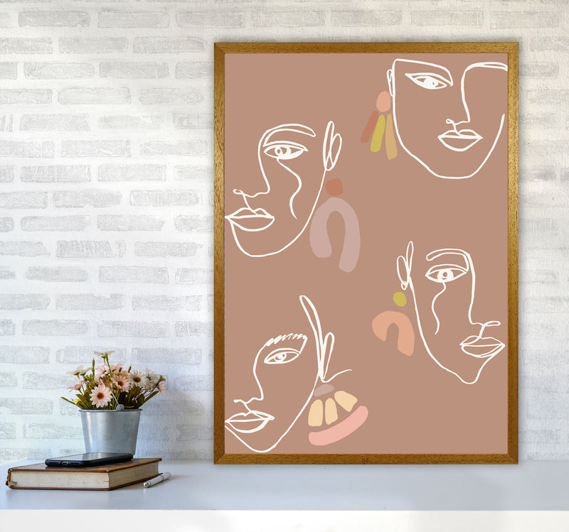 Boho Faces Mix Colors By Planeta444 A1 Print Only