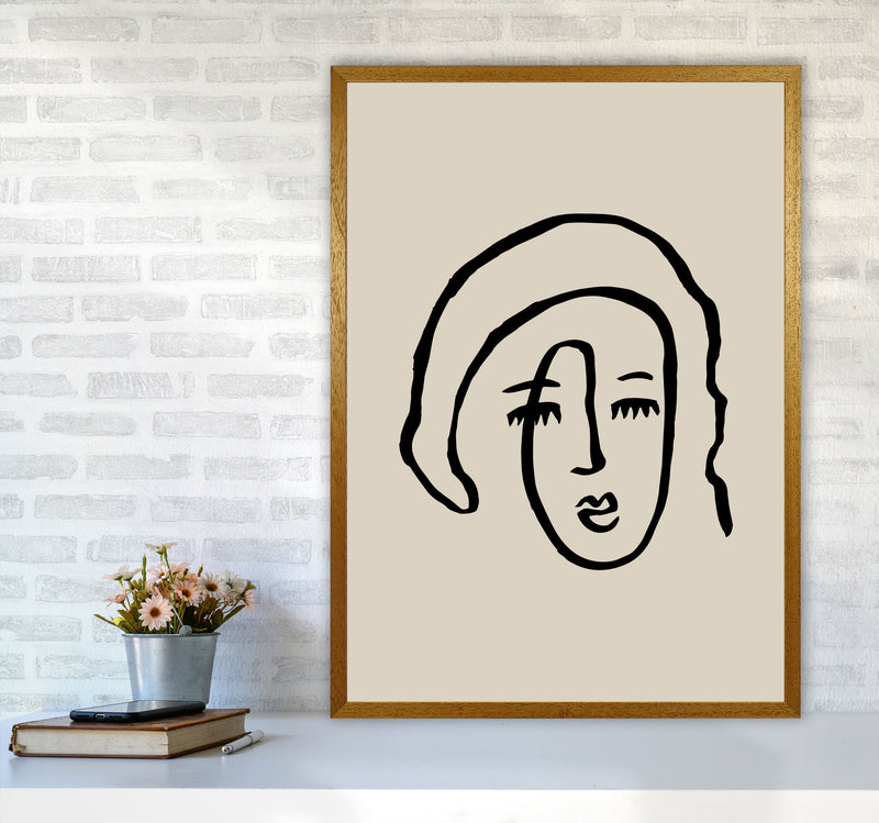 Line Face Girl By Planeta444 A1 Print Only