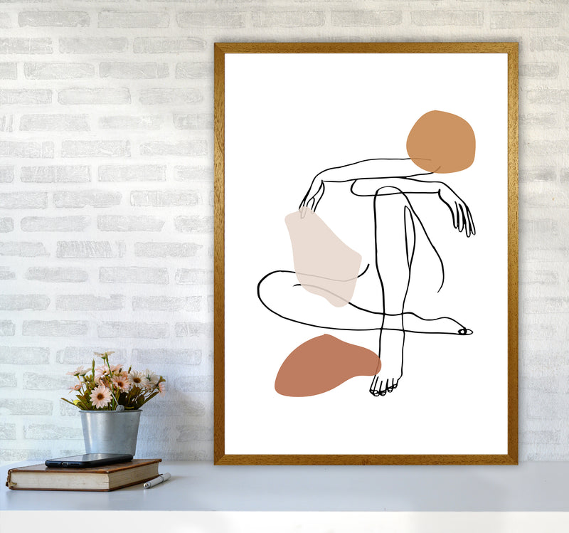 Sitting Legs Arms Crossed Stains Earth Colors By Planeta444 A1 Print Only
