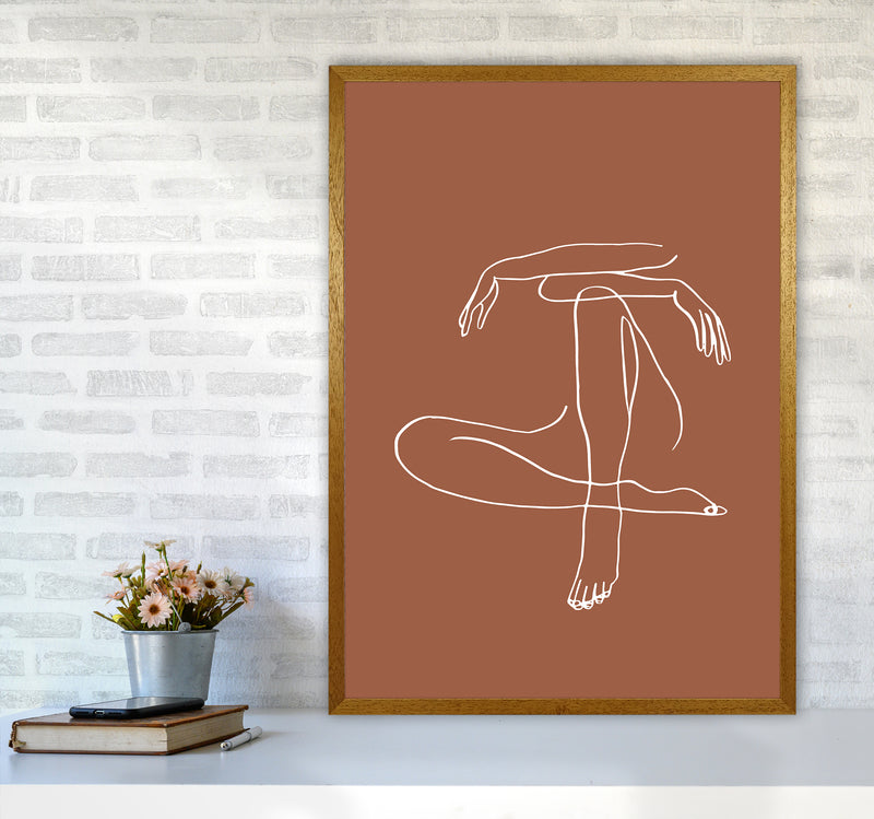 Sitting Legs Arms Crossed Terracotta By Planeta444 A1 Print Only