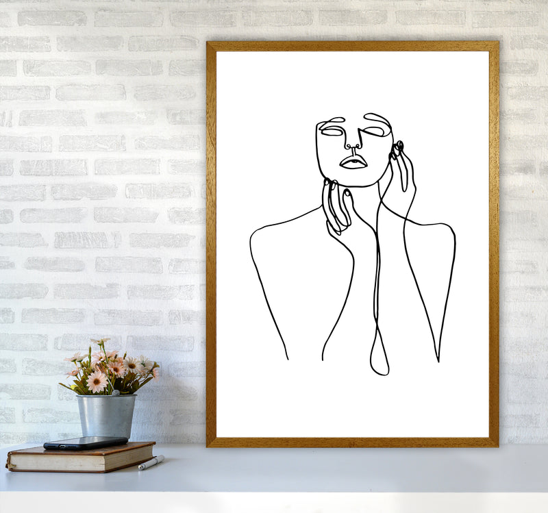 Touching Face With Hands By Planeta444 A1 Print Only