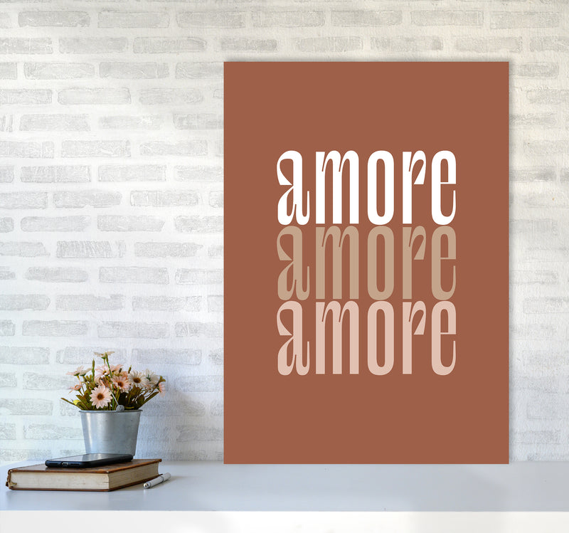 Amore Amore Amore Terracotta By Planeta444 A1 Black Frame