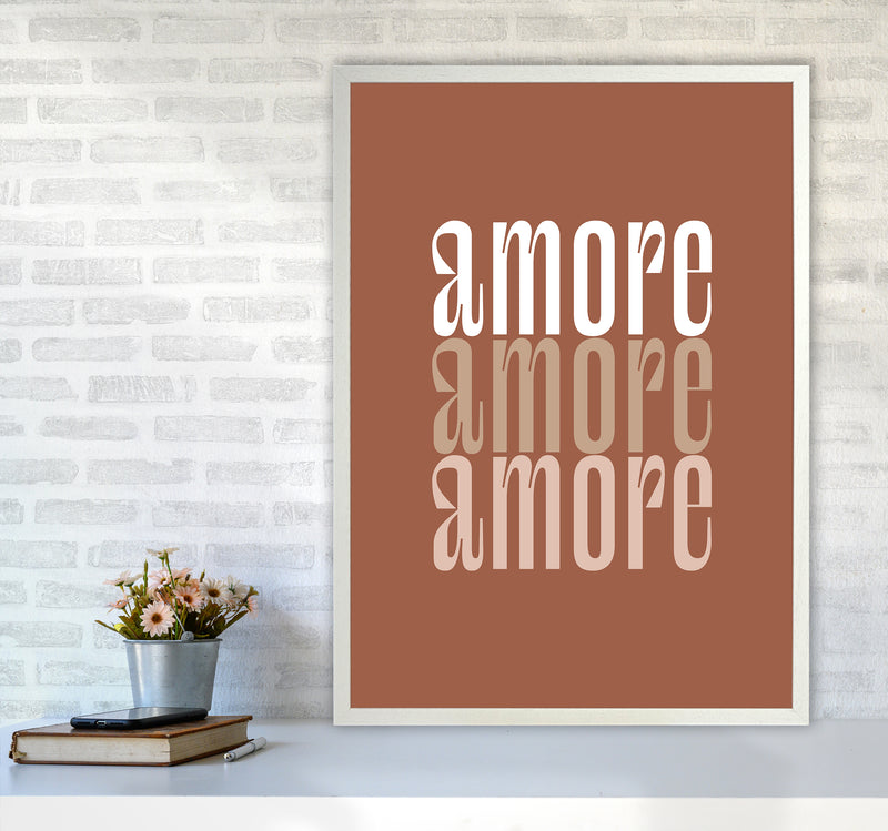 Amore Amore Amore Terracotta By Planeta444 A1 Oak Frame
