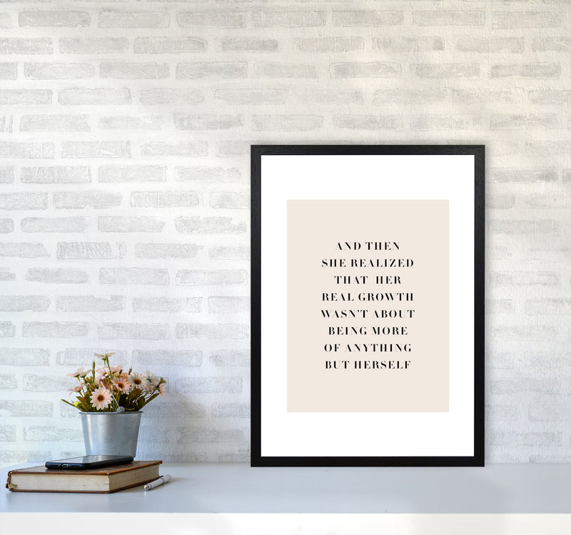 And Then She Realized Type By Planeta444 A2 White Frame