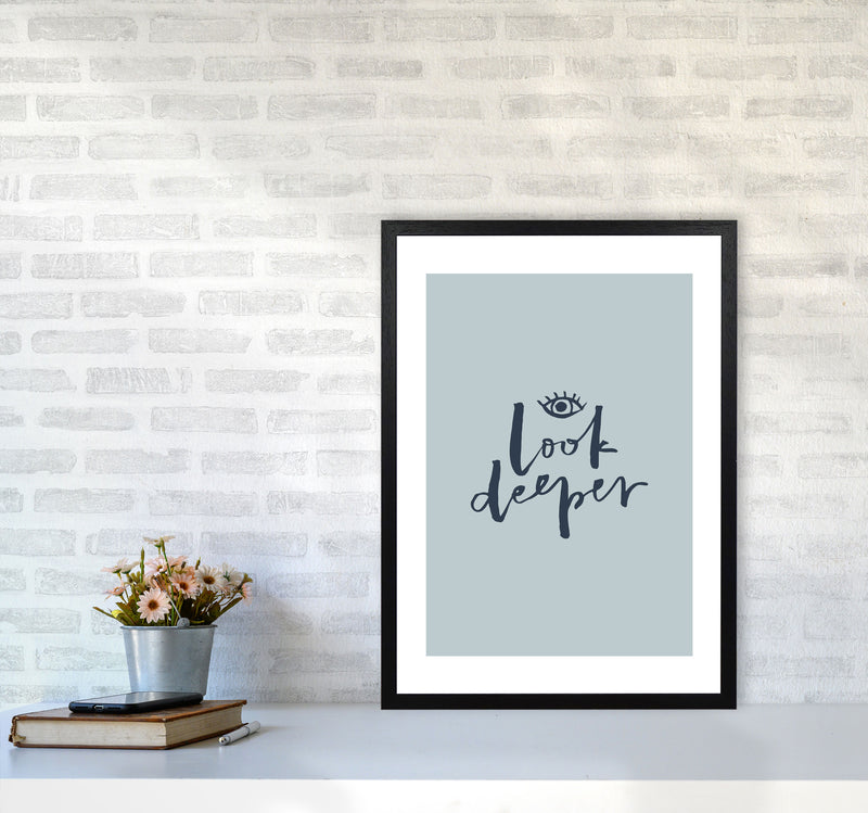 Look Deeper Naval By Planeta444 A2 White Frame