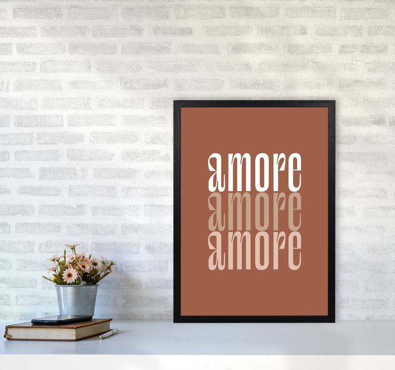 Amore Amore Amore Terracotta By Planeta444 A2 White Frame
