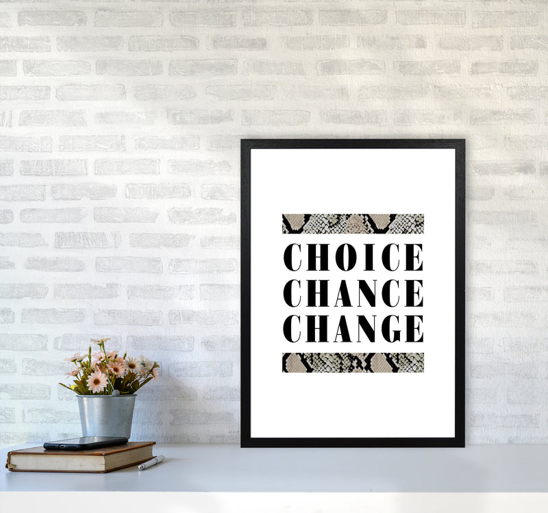 Choice Chance Change Snake By Planeta444 A2 White Frame