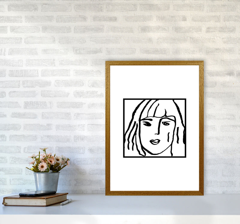 Female Face Square By Planeta444 A2 Print Only