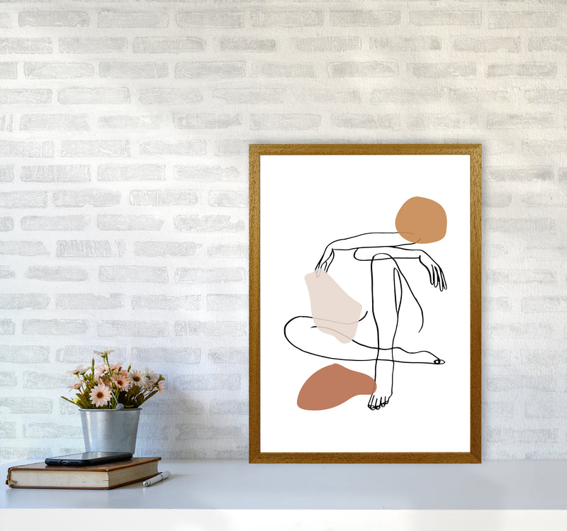 Sitting Legs Arms Crossed Stains Earth Colors By Planeta444 A2 Print Only