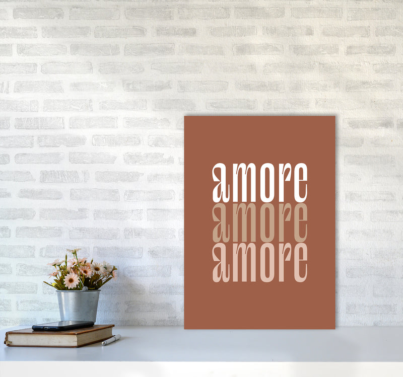 Amore Amore Amore Terracotta By Planeta444 A2 Black Frame