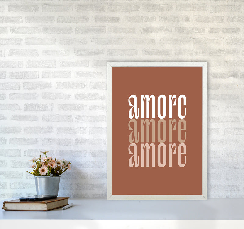 Amore Amore Amore Terracotta By Planeta444 A2 Oak Frame