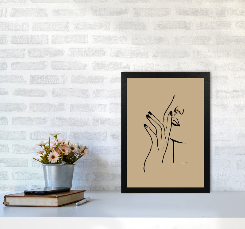 Face Hands Sketch2 By Planeta444 A3 White Frame