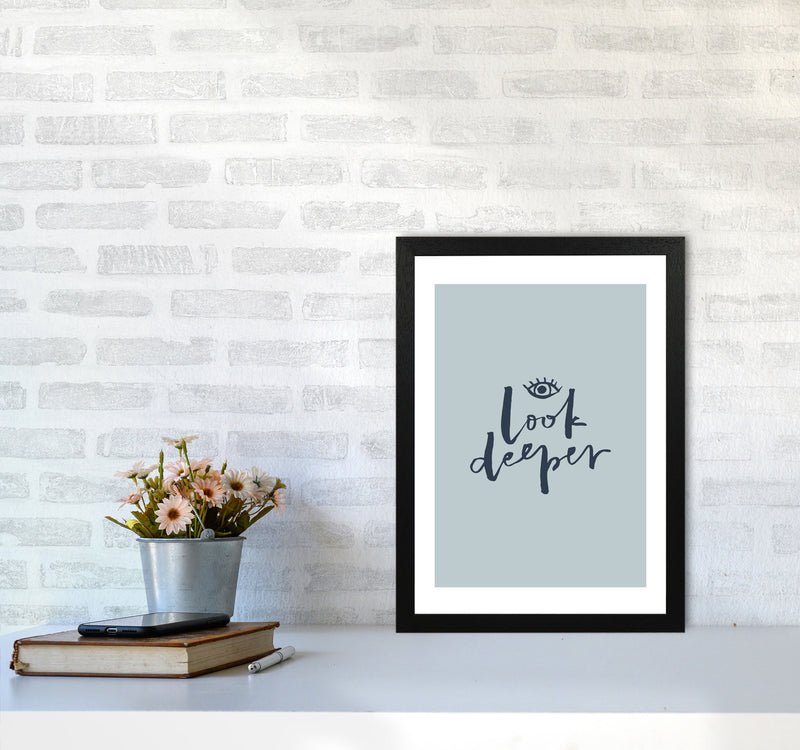Look Deeper Naval By Planeta444 A3 White Frame