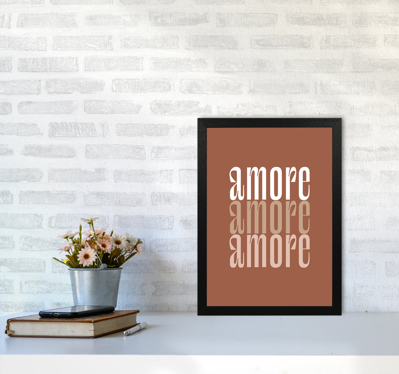 Amore Amore Amore Terracotta By Planeta444 A3 White Frame
