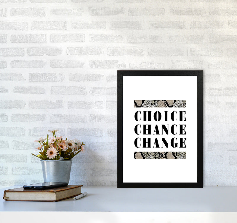 Choice Chance Change Snake By Planeta444 A3 White Frame