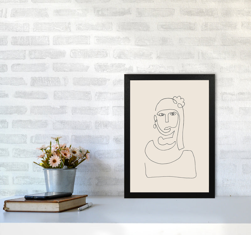Picasso Line Bust By Planeta444 A3 White Frame