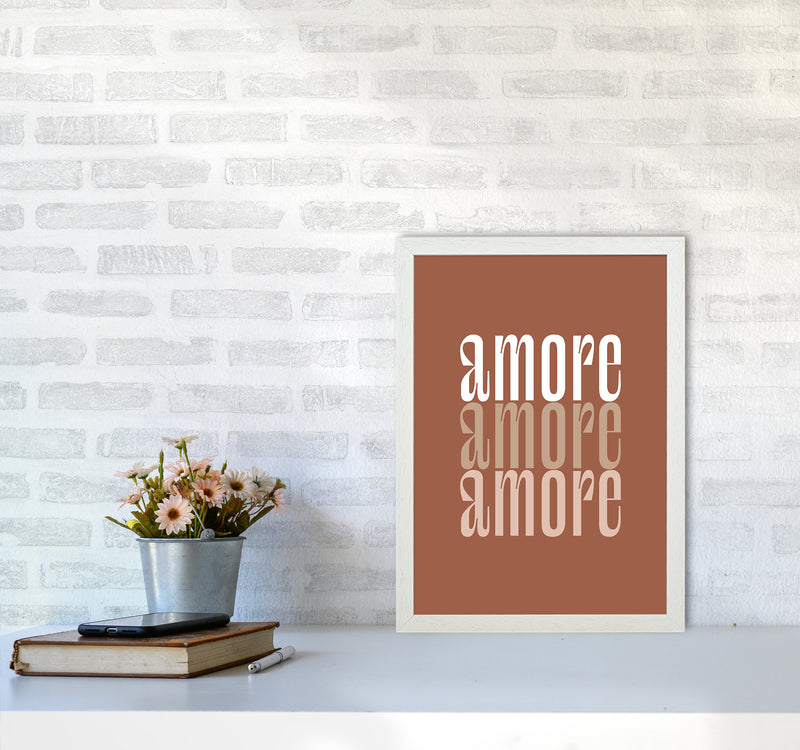 Amore Amore Amore Terracotta By Planeta444 A3 Oak Frame