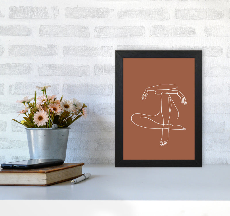 Sitting Legs Arms Crossed Terracotta By Planeta444 A4 White Frame