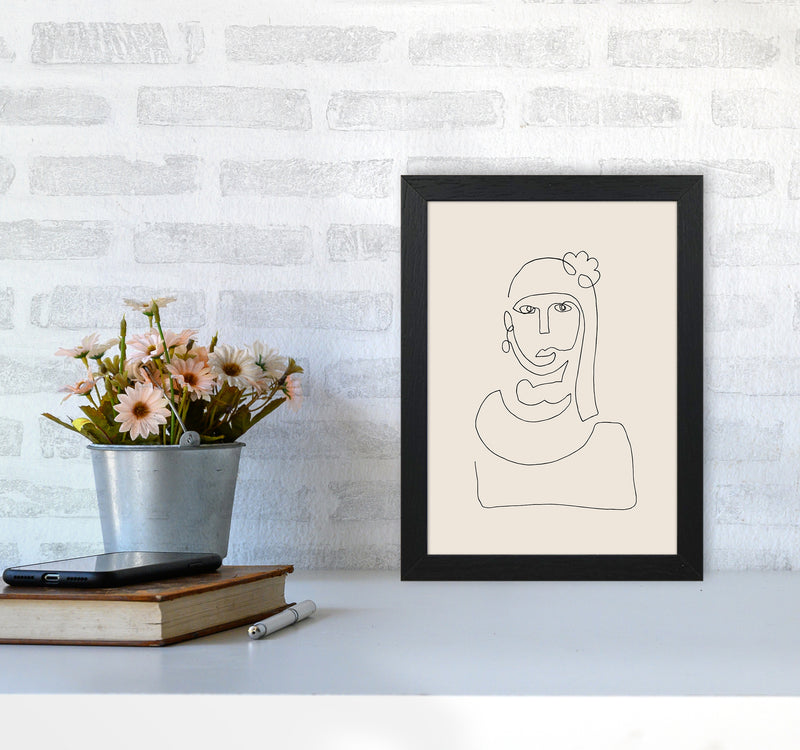 Picasso Line Bust By Planeta444 A4 White Frame