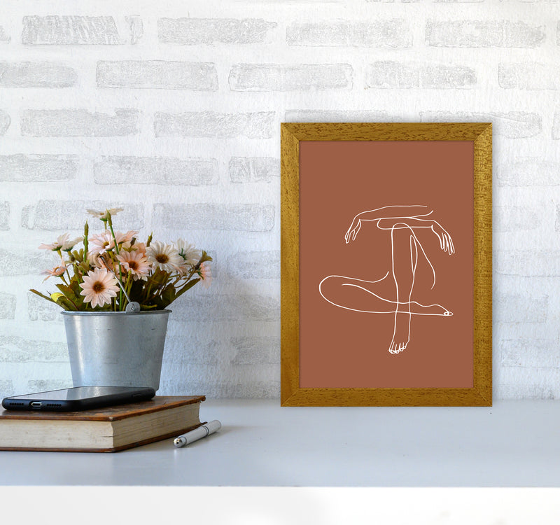 Sitting Legs Arms Crossed Terracotta By Planeta444 A4 Print Only