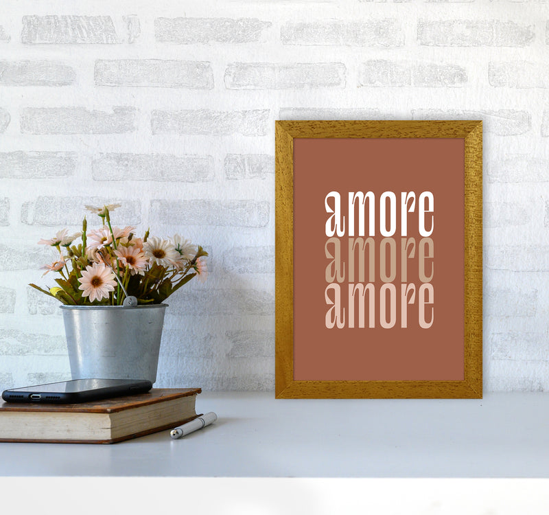 Amore Amore Amore Terracotta By Planeta444 A4 Print Only