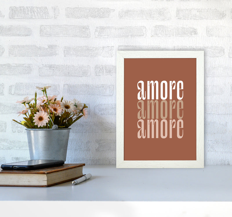 Amore Amore Amore Terracotta By Planeta444 A4 Oak Frame