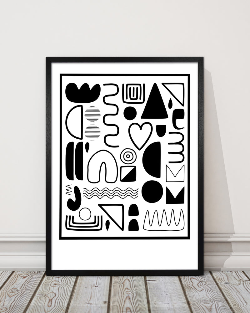 Black and White Scandinavian Shapes