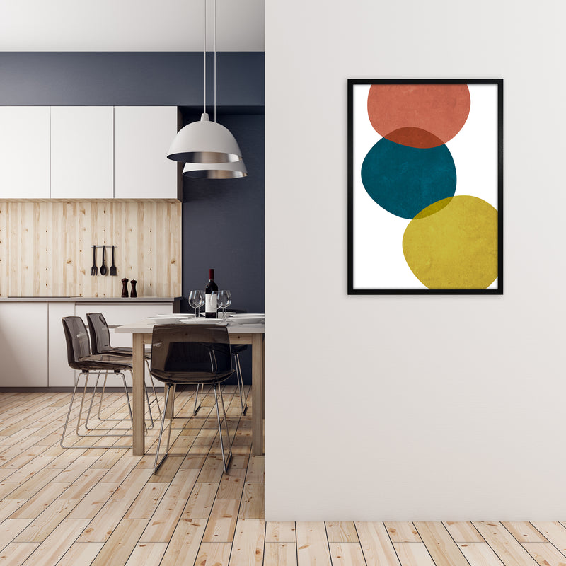 Abstract Shapes Prints A A1 White Frame