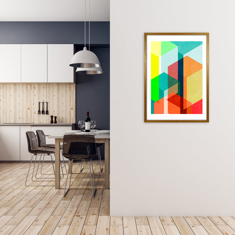 Bright Colourful Abstract Print B A1 Print Only