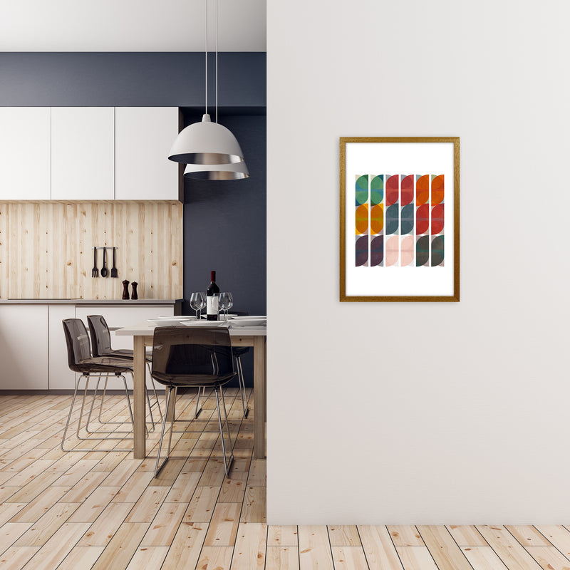Mid Century Colourful Abstract Art Print A A2 Print Only