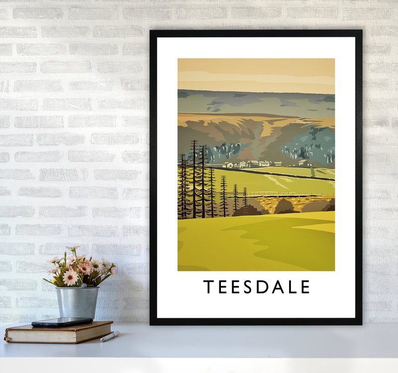 Teesdale Portrait Art Print by Richard O'Neill A1 White Frame