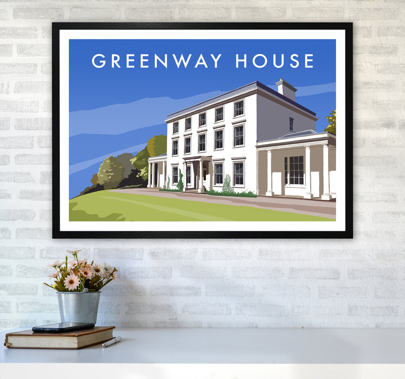 Greenway House Art Print by Richard O'Neill A1 White Frame