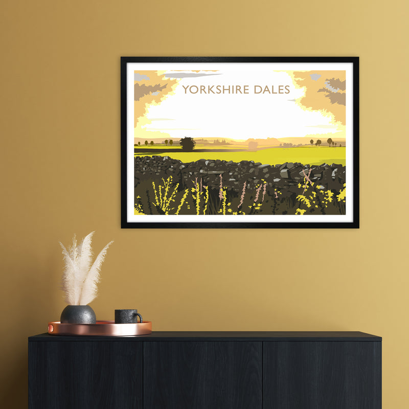 Yorkshire Dales Travel Art Print by Richard O'Neill A1 White Frame
