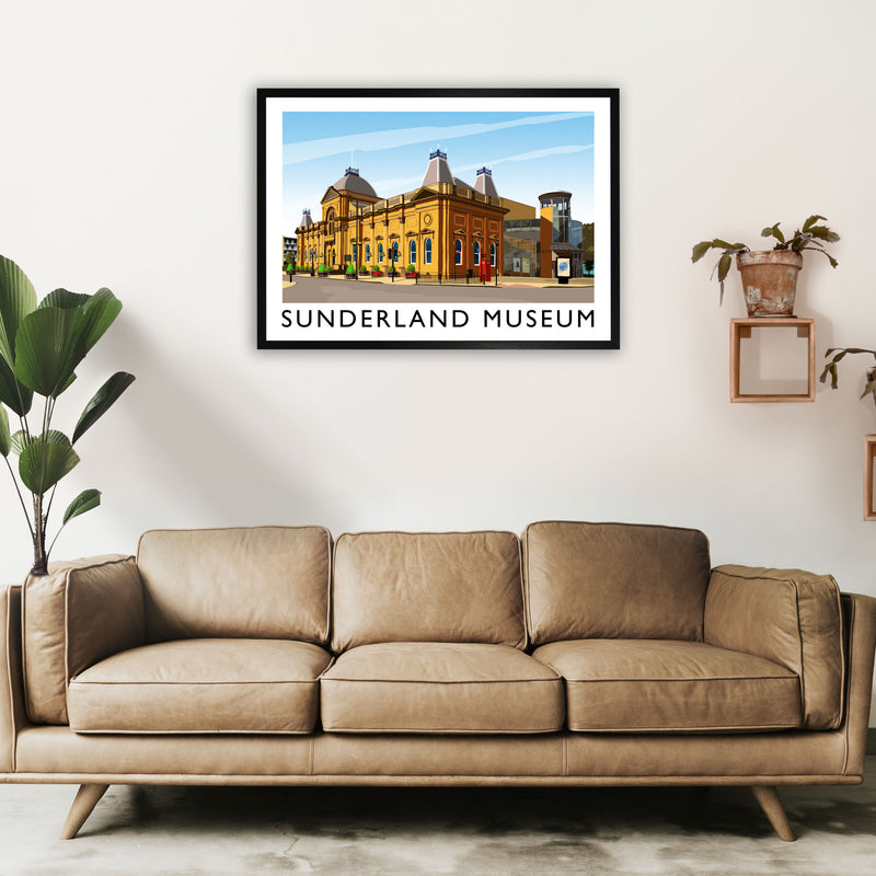 Sunderland Museum 2 Travel Art Print by Richard O'Neill A1 White Frame