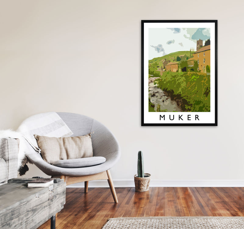 Muker Art Print by Richard O'Neill A1 White Frame