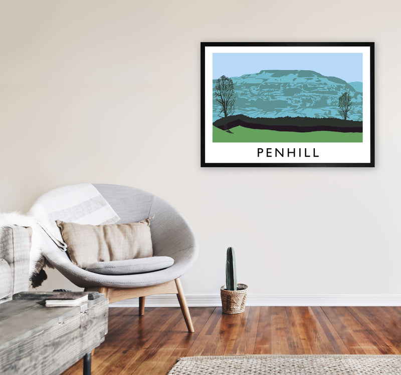 Penhill Art Print by Richard O'Neill A1 White Frame