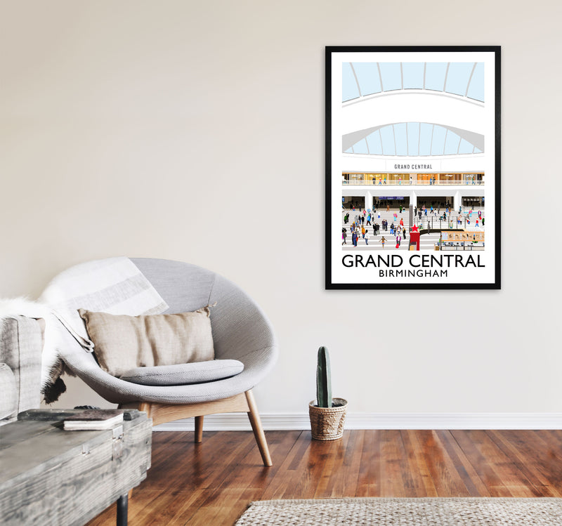 Grand Central Birmingham by Richard O'Neill A1 White Frame