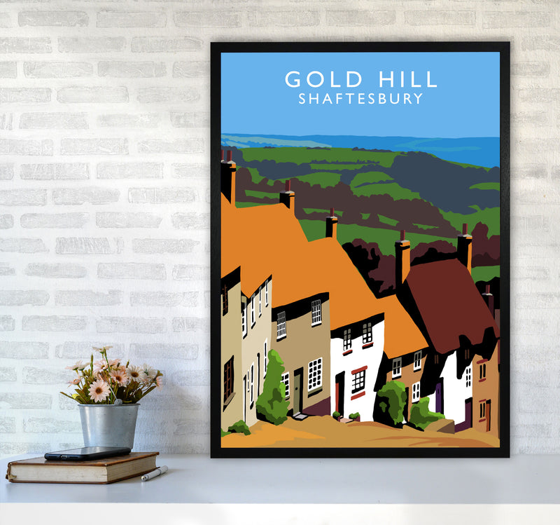 Gold Hill by Richard O'Neill A1 White Frame