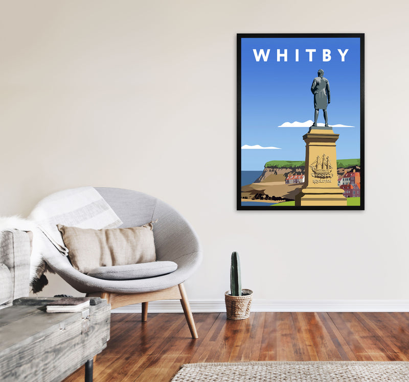 Whitby2 Portrait by Richard O'Neill A1 White Frame