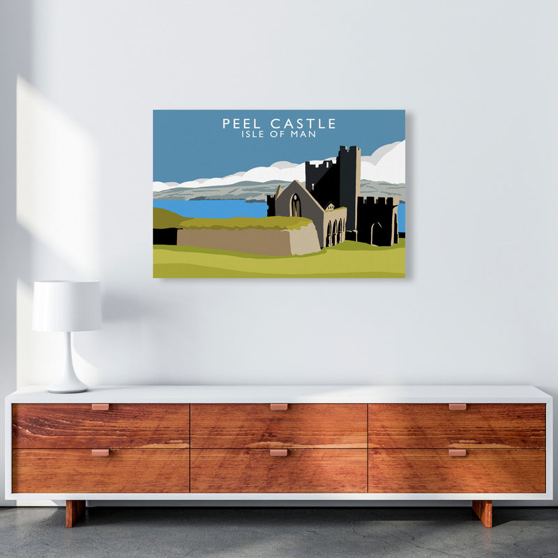 Peel Castle Isle of Man Art Print by Richard O'Neill A1 Canvas