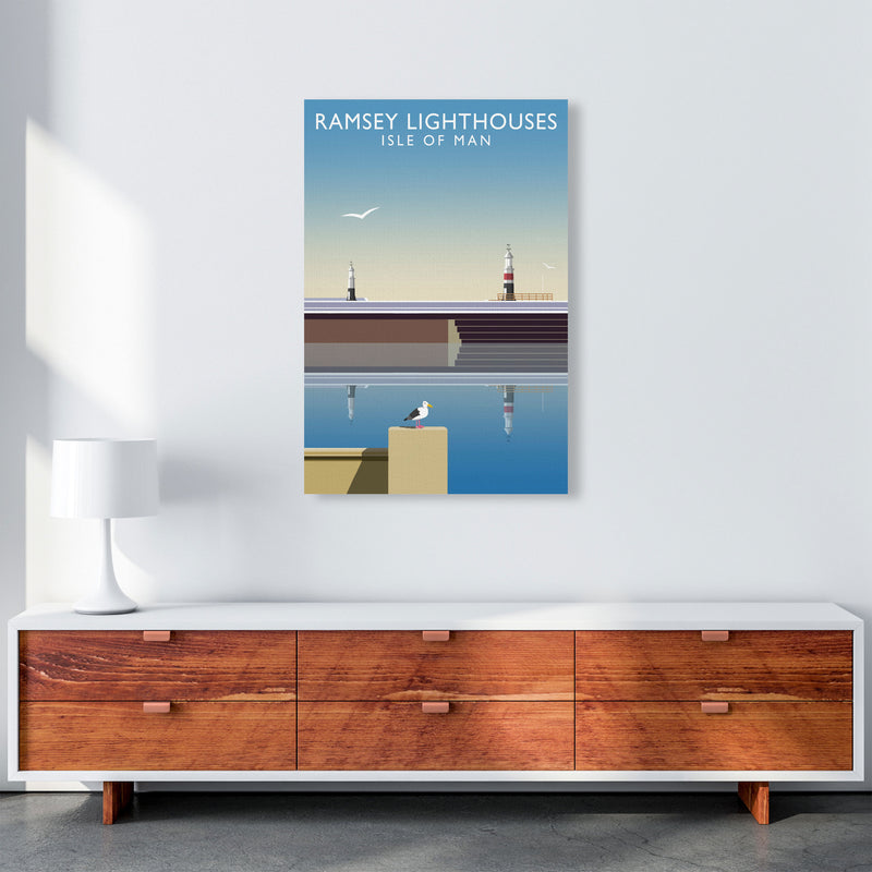 Ramsey Lighthouses (Portrait) by Richard O'Neill A1 Canvas