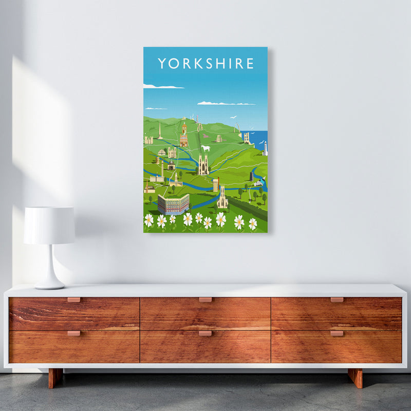 Yorkshire (Portrait) Art Print Vintage Travel Poster by Richard O'Neill A1 Canvas