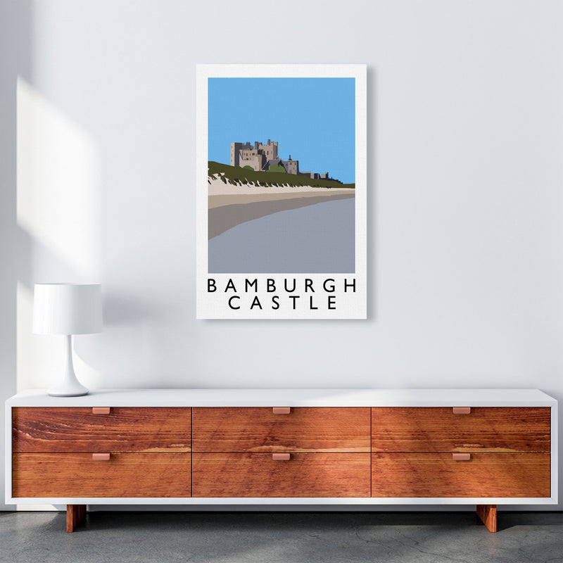 Bamburgh Castle Portrait by Richard O'Neill A1 Canvas