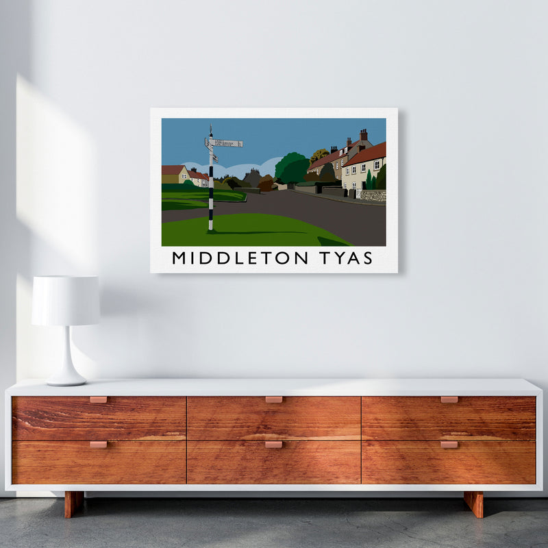 Middleton Tyas Travel Art Print by Richard O'Neill, Framed Wall Art A1 Canvas
