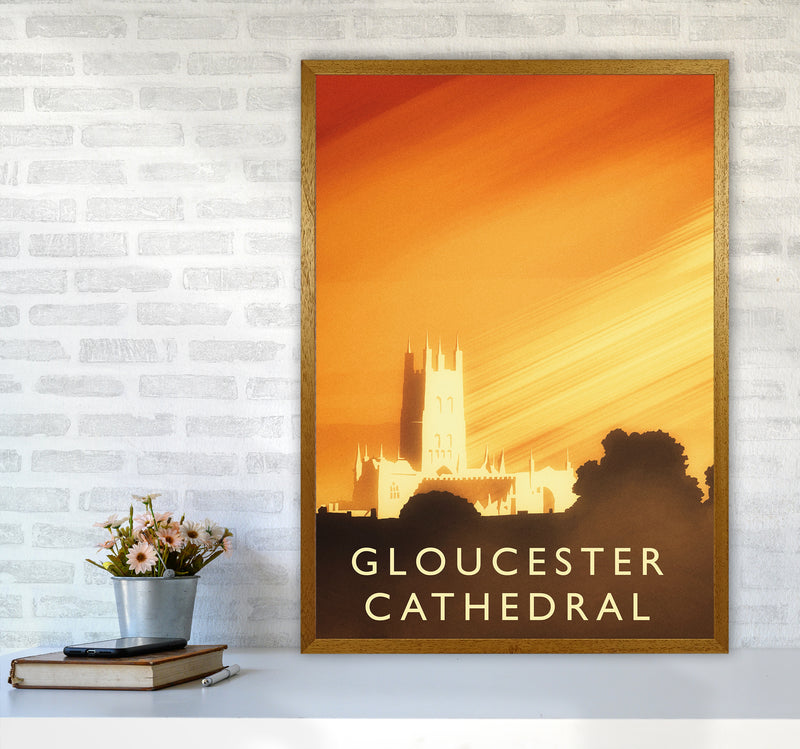Gloucester Cathedral portrait Travel Art Print by Richard O'Neill A1 Print Only