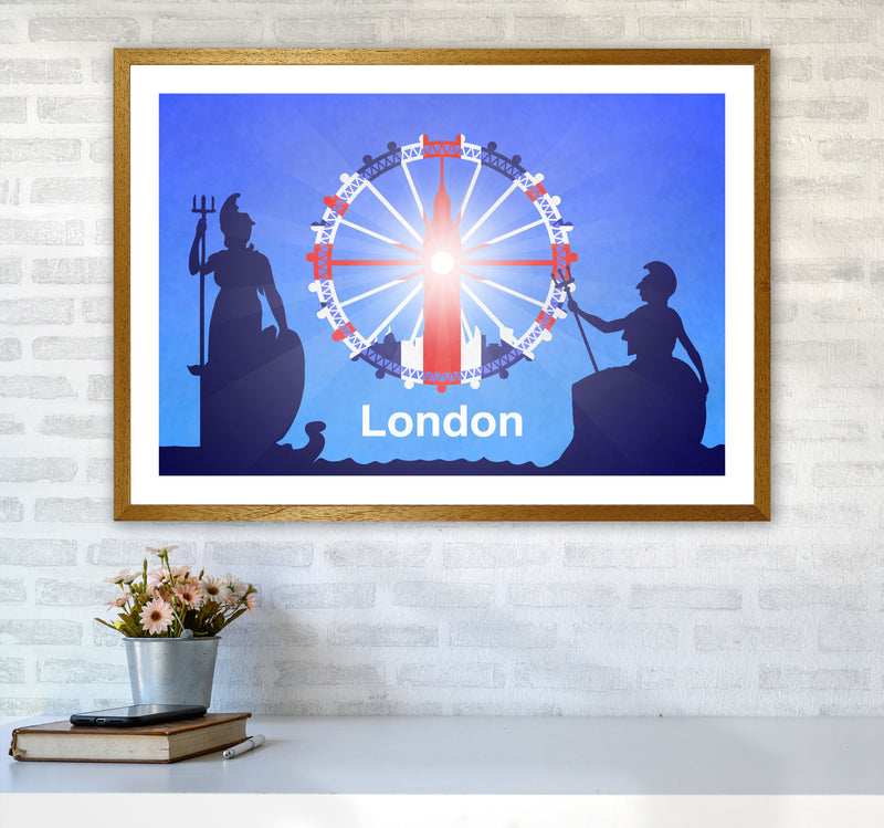 London (Britannia) Travel Art Print by Richard O'Neill A1 Print Only